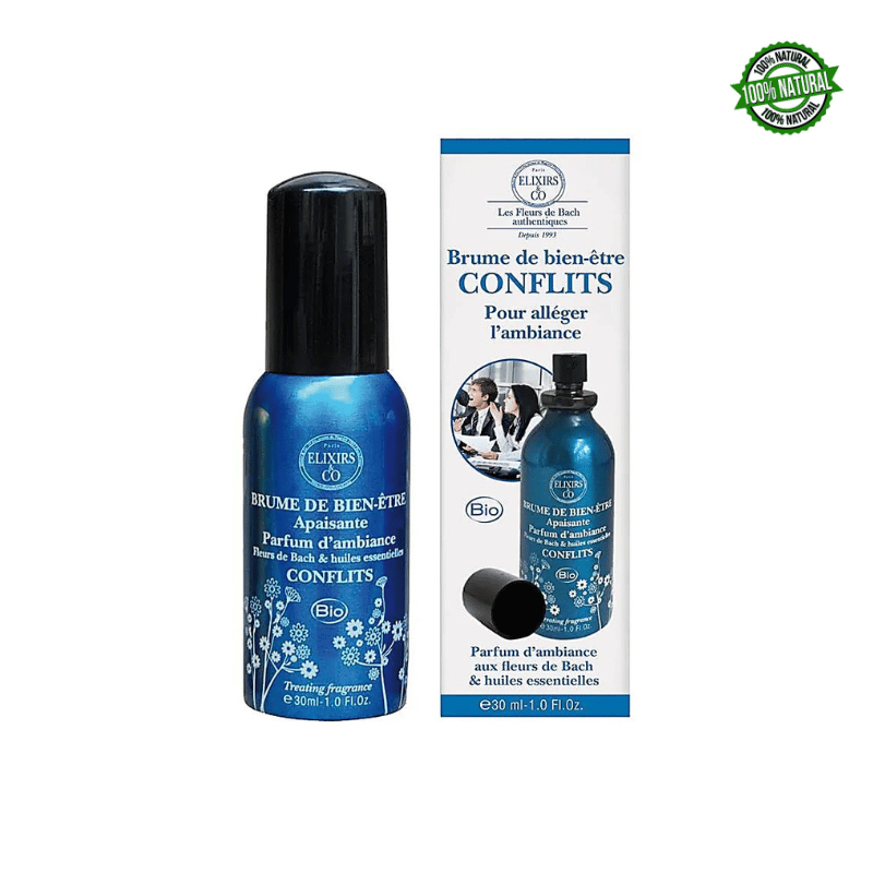 "Conflitti" Spray per Ambienti Organico ai fiori di Bach e Oli Essenziali - 30ml