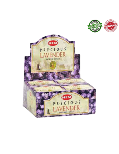 Lavanda Preziosa 10 Coni Incenso Hem Precious Lavender Masala con supporto